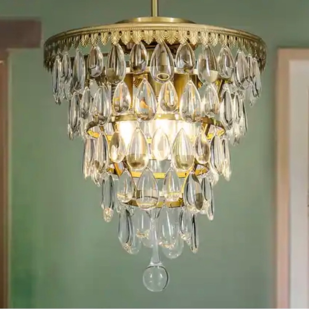 Tochic Brass Crystal Chandelier